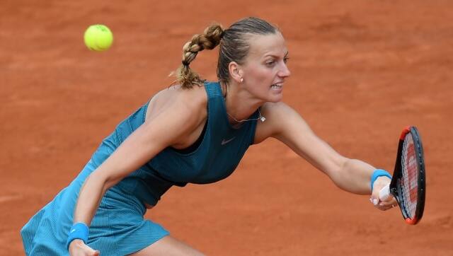 Petra Kvitova in action at the 2018 French Open. AFP