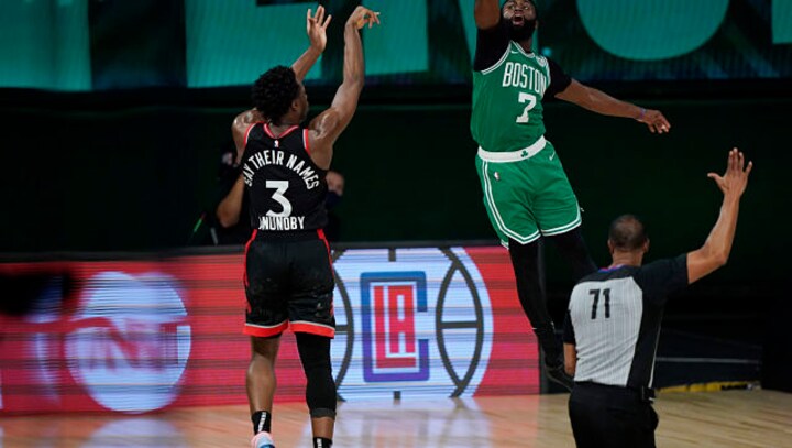 NBA: Raptors beat Celtics 104-103 in close contest; Clippers thrash Nuggets in Western Conference semi-final
