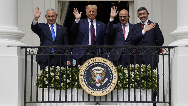 Israel, UAE and Bahrain sign Abraham Accords, with an eager Donald Trump playing host Israel, UAE and Bahrain sign Abraham Accords, with an eager Donald Trump playing host