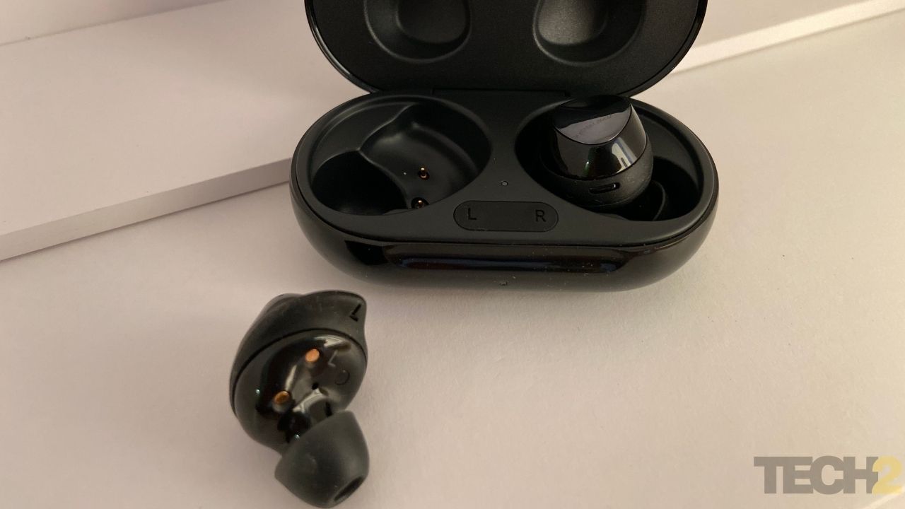 The Galaxy Buds+ and the case together, offer 22 hours of battery. Image: tech2/Nandini Yadav