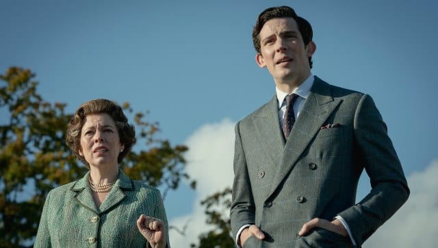 Queen Elizabeth II (Olivia Colman) and Prince Charles (Josh O’Connor)