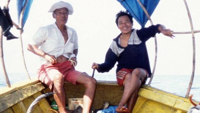 Agu (right), two years after the tsunami