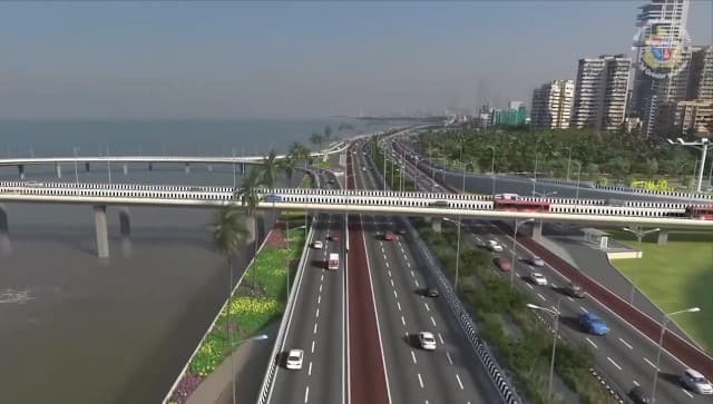 A computer-generated image of the proposed Coast Road Project