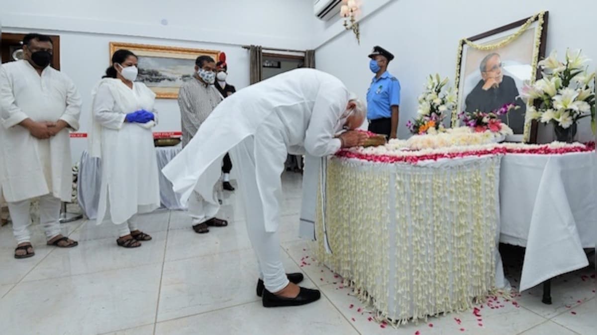 Pranab Mukherjee's mortal remains laid to rest at Delhi's Lodhi crematorium with full military honours