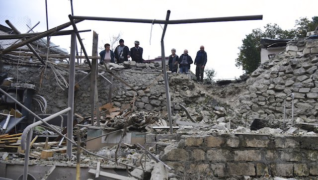 Azerbaijan accuses Armenia of targeting cities outside disputed Nagorno-Karabakh region Azerbaijan accuses Armenia of targeting cities outside disputed Nagorno-Karabakh region