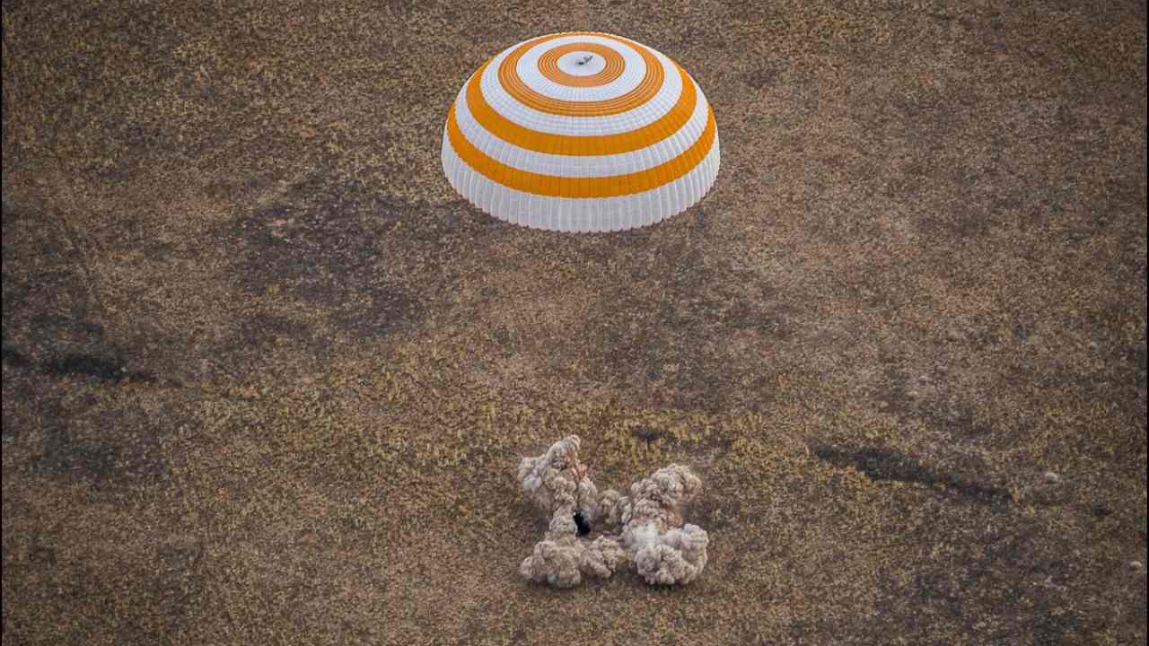 One NASA astronaut, two Russian cosmonauts touch down on Earth after 196-days in space One NASA astronaut, two Russian cosmonauts touch down on Earth after 196-days in space
