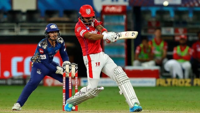 Man of the Match KL Rahul scored a 51-ball 77 to force a super over against MI. Image: Sportzpics 