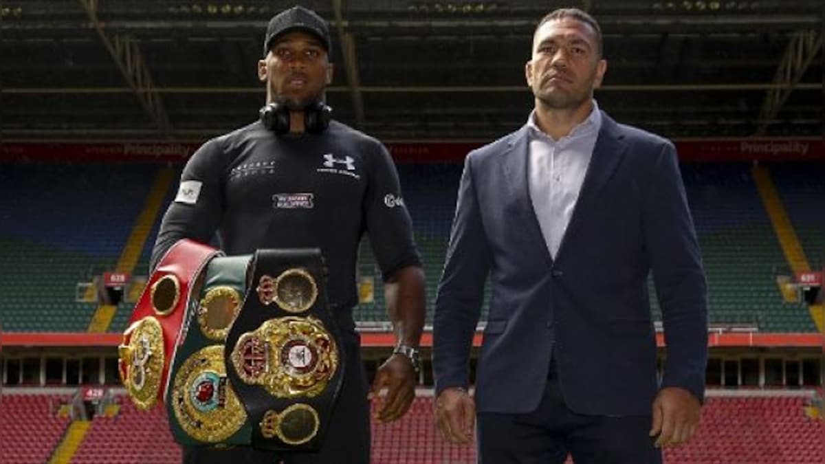 Anthony Joshua, Kubrat Pulev to fight at lighter weights, get into altercation at weigh-in