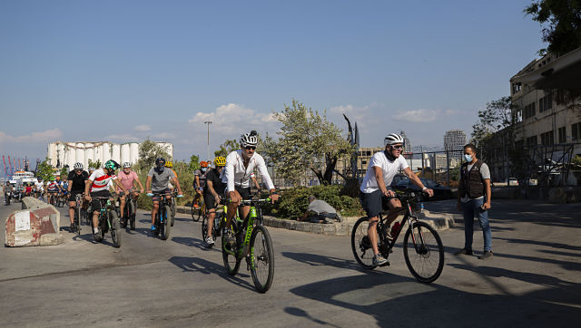 Disgraced cyclist Lance Armstrong leads bike tour around Beirut to help blast victims of August explosion Disgraced cyclist Lance Armstrong leads bike tour around Beirut to help blast victims of August explosion