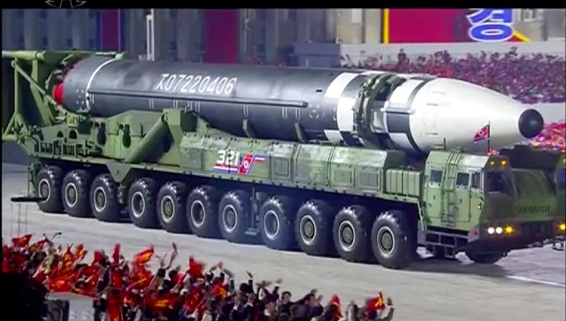 Kim Jong-un unveils new ICBM at military parade, says North Korea will continue to strengthen the war deterrent Kim Jong-un unveils new ICBM at military parade, says North Korea will continue to strengthen the war deterrent