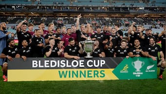 Bledisloe Cup: All Blacks retain trophy for record 18th straight year after beating Australia 43-5