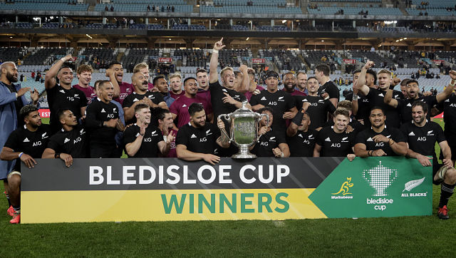 Bledisloe Cup: All Blacks retain trophy for record 18th straight year after beating Australia 43-5 Bledisloe Cup: All Blacks retain trophy for record 18th straight year after beating Australia 43-5