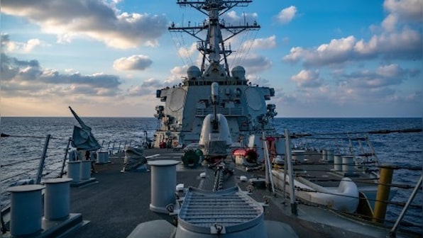 China accuses US of undermining peace after American warship USS Barry sails through Taiwan Strait