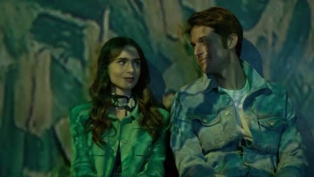 Lily Collins and Lucas Bravo (Gabriel)