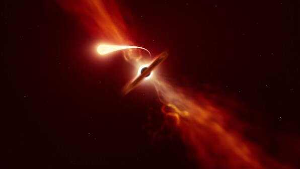 ESO telescopes capture the stunning moment a black hole devoured, ripped apart a star