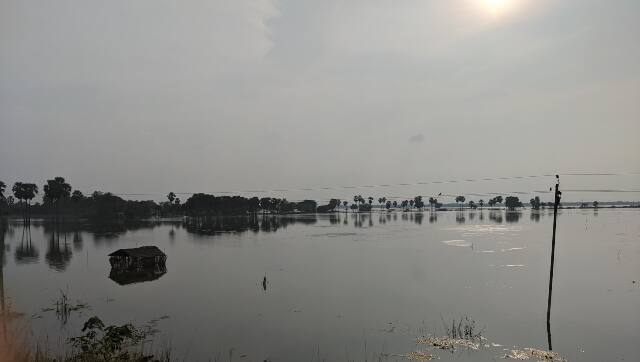 A flooded paddy field on the route to . Devparna Acharya/Firstpost
