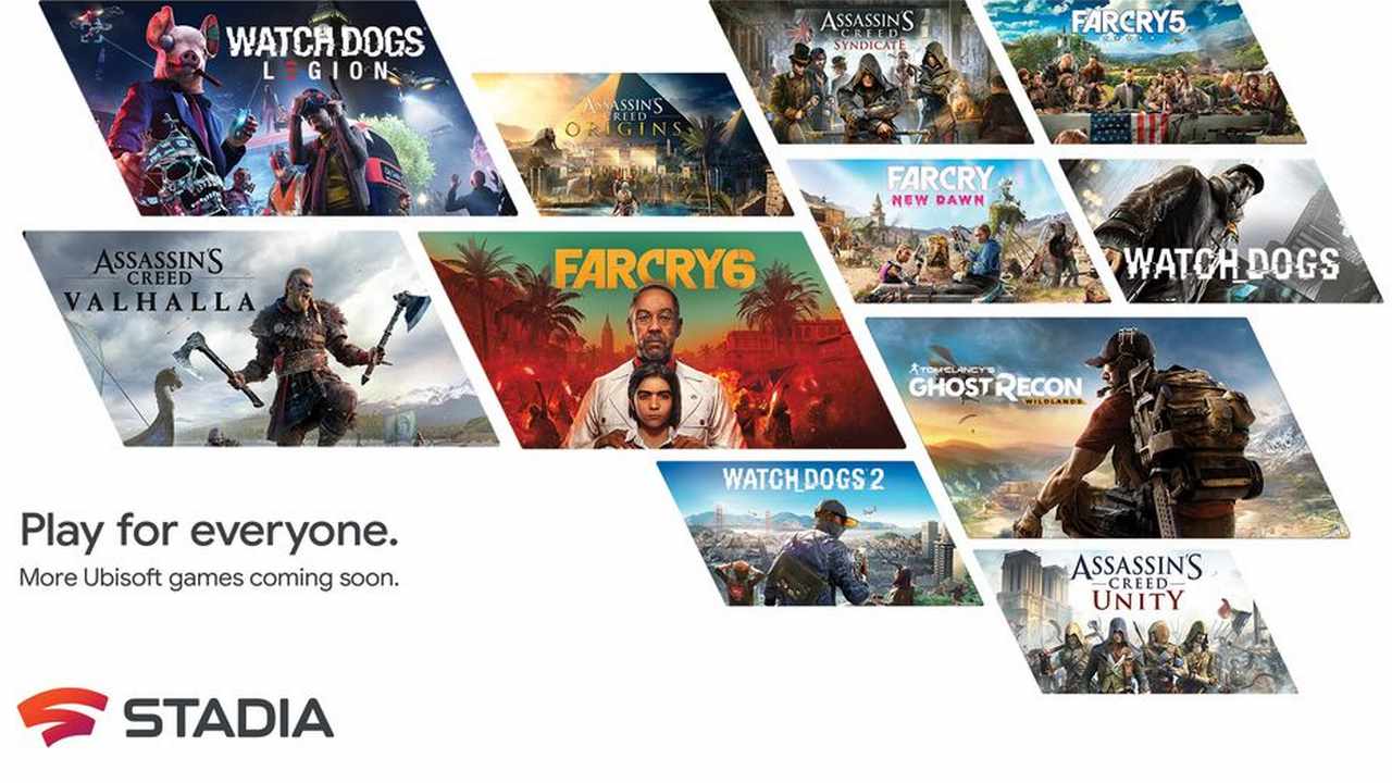 Google Stadia to get Ubisoft titles like Assassin's Creed Valhalla, Far Cry 6, Watch Dogs: Legion this month Google Stadia to get Ubisoft titles like Assassin's Creed Valhalla, Far Cry 6, Watch Dogs: Legion this month