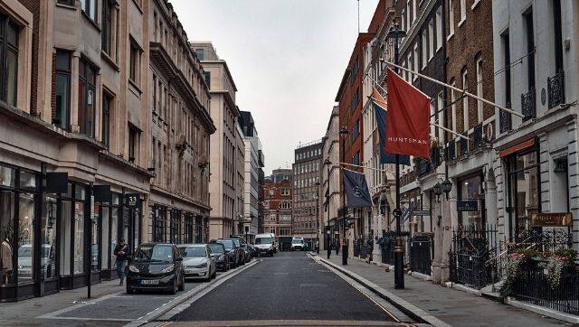 Savile Row in London on 5 November, 2020, the first day of the new coronavirus lockdown.