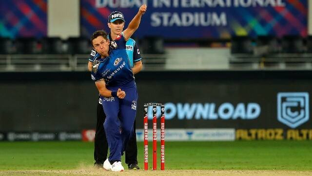 Earlier, Trent Boult (3/30) starred with the ball and helped restrict DC to 156/7. Boult was ably assisted by Nathan Coulter-Nile, who picked up two wickets. Sportzpics 