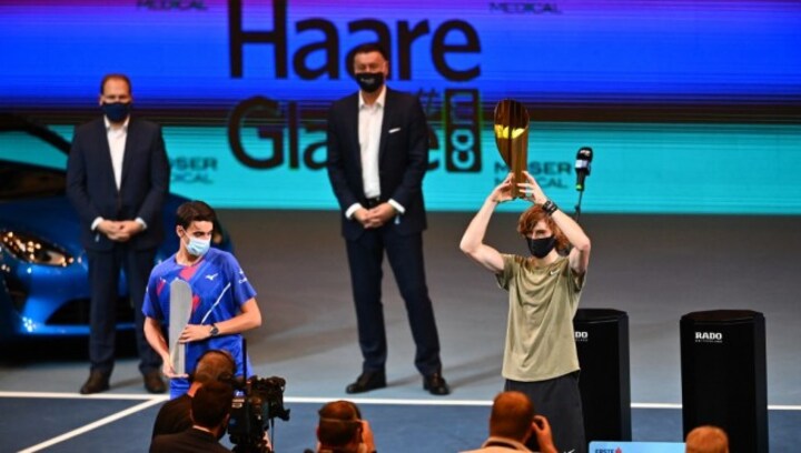 Erste Bank Open: Andrey Rublev beats Lorenzo Sonego in Vienna for fifth title of season