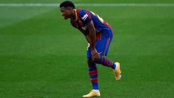 LaLiga: Ansu Fati trains partially with rest of the Barcelona squad