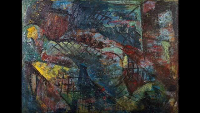 Lady in Repose; oil on canvas, circa 1950