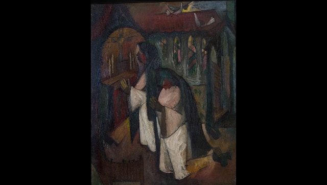 'Prayers'; oil on canvas, circa 1950 (Progressives period)