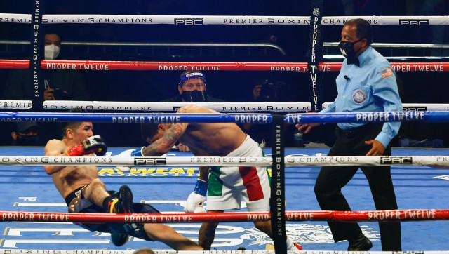 Gervonta Davis grabs WBA belt with sixth round knockout of Santa Cruz; Japan's unbeaten 'Monster' Inoue KOs Moloney in Vegas debut Gervonta Davis grabs WBA belt with sixth round knockout of Santa Cruz; Japan's unbeaten 'Monster' Inoue KOs Moloney in Vegas debut