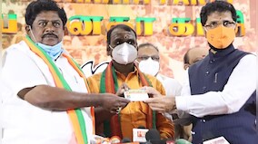 Expelled DMK leader KP Ramalingam joins BJP, says will try to bring MK Alagiri to saffron party