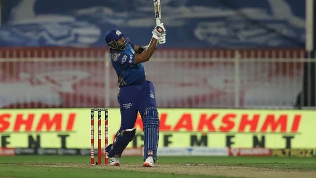 Kieron Pollard was the top-scorer for MI on the night. He stroked 41 off 25 balls that included 2 fours and 4 sixes. He survived many a times against Rashid Khan with couple of LBW decisions going in his favour. Sportzpics
