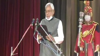 Nitish Kumar sworn in as Bihar CM for seventh time in 20 yrs; Tejashwi boycotts ceremony, Chirag takes dig