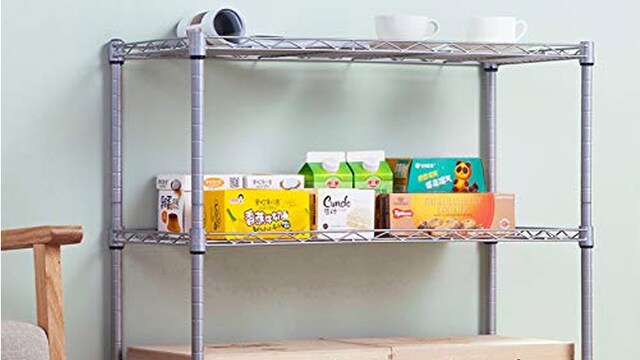 Adjustable 3-shelf racks for easy organisation Adjustable 3-shelf racks for easy organisation