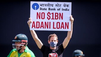 India vs Australia: Two protesters enter field holding 'No $1B Adani Loan' signs during 1st ODI in Sydney