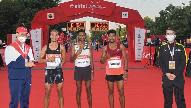 Delhi Half Marathon: Amedework Walelegn, Yalemzerf Yehualaw win titles; Avinash Sable breaks national record Delhi Half Marathon: Amedework Walelegn, Yalemzerf Yehualaw win titles; Avinash Sable breaks national record