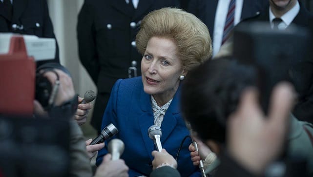 Gillian Anderson as Margaret Thatcher in The Crown | Netflix