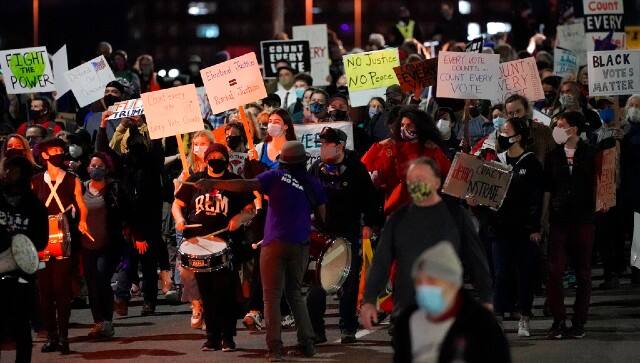 Protests were seen across the US demanding counting of every vote in the US presidential election. AP