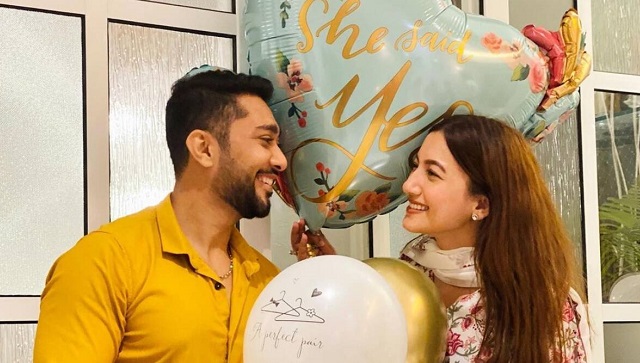 Gauahar Khan gets engaged to music composer Ismail Darbar's son Zaid, breaks news on social media Gauahar Khan gets engaged to music composer Ismail Darbar's son Zaid, breaks news on social media