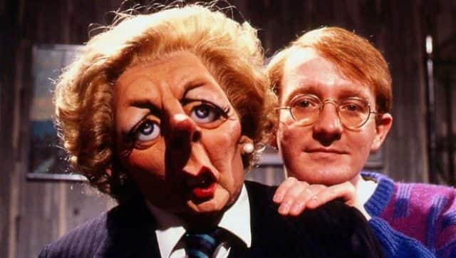 Steve Nallon with the Thatcher puppet | Image from Twitter