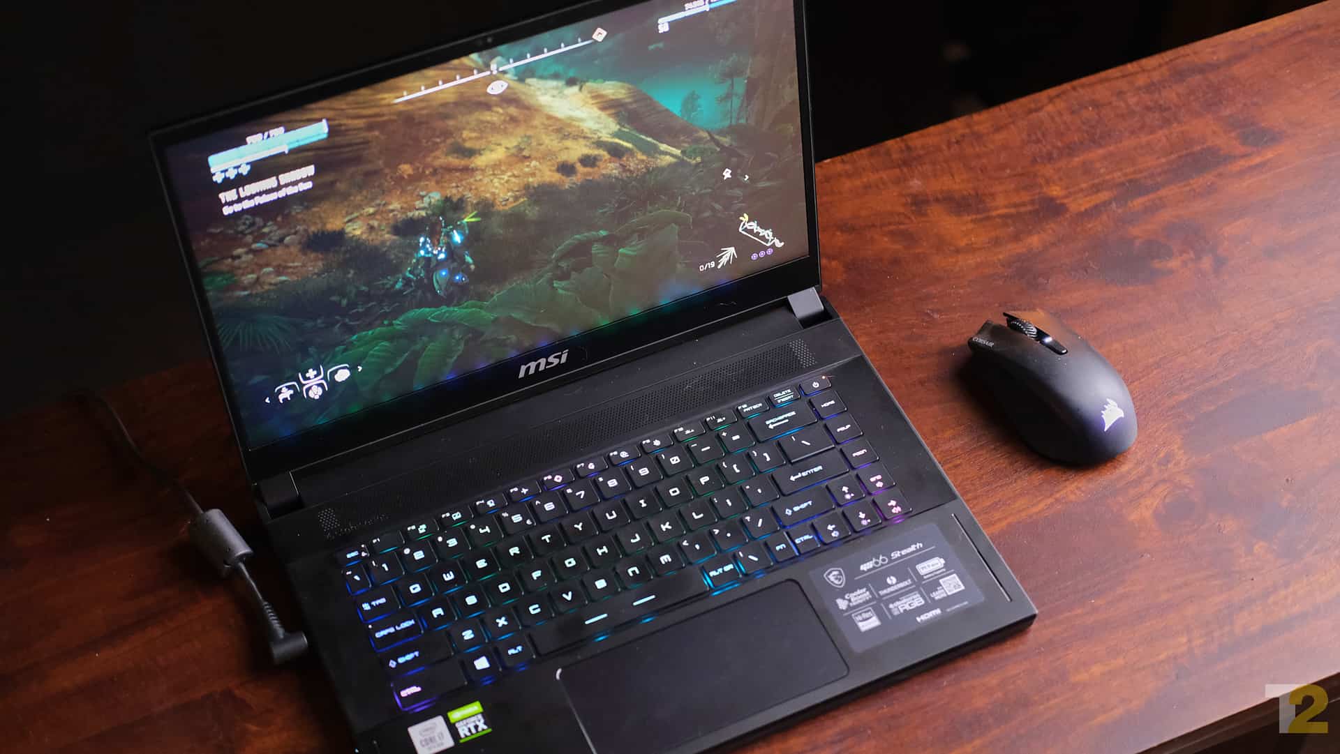 This year’s MSI GS66 goes for a stealthier, all-black look that does work, but I prefer the muted gold accents of 2018’s GS65 variant. Performance is also not as exciting this time around. Image: Anirudh Regidi