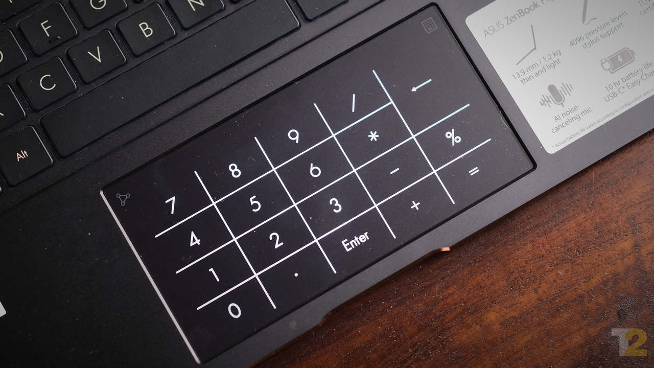 This touchpad/numpad combo is certainly interesting, but I question its utility. Unless you’re entering a tonne of numbers into an excel sheet or something, it’s far quicker to just use the row of numbers on the actual keyboard. Image: Anirudh Regidi