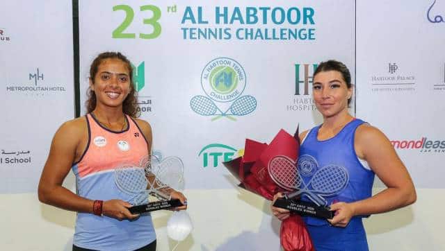 Ankita Raina won the Al Habtoor Tennis Challenge doubles title alongside Ekaterine Gorgodze. Image: Instagram/AnkitaRaina