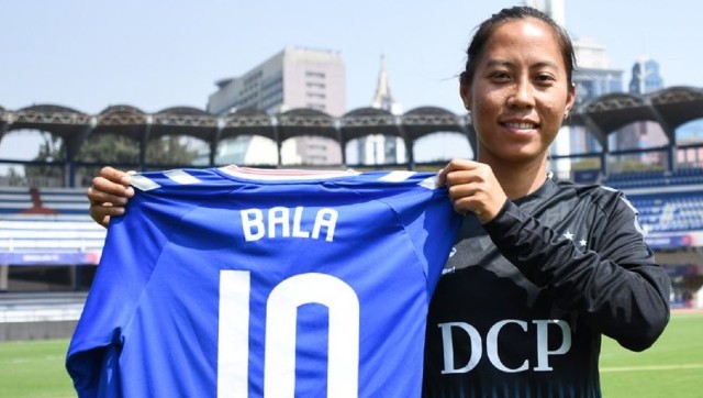 Bala Devi scores her first goal in Scottish Women's Premier League Bala Devi scores her first goal in Scottish Women's Premier League
