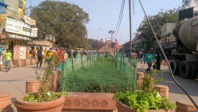 The Red Fort looming at one end of the redeveloped and pedestrianised Chandni Chowk. Image courtesy: Pramod Pushkarna