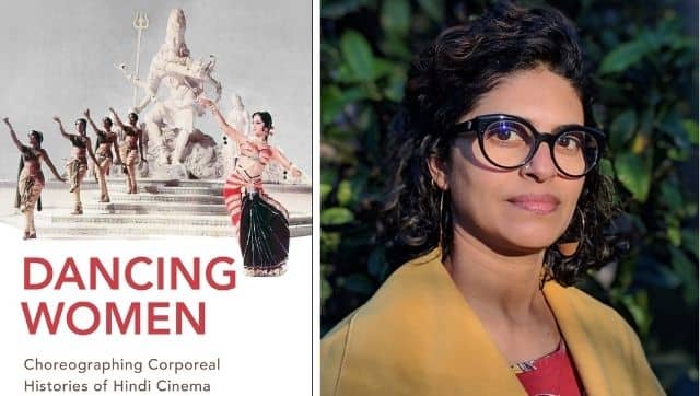 (Right) Usha Iyer and the cover of her latest book Dancing Women: Choreographing Corporeal Histories of Hindi Cinema.