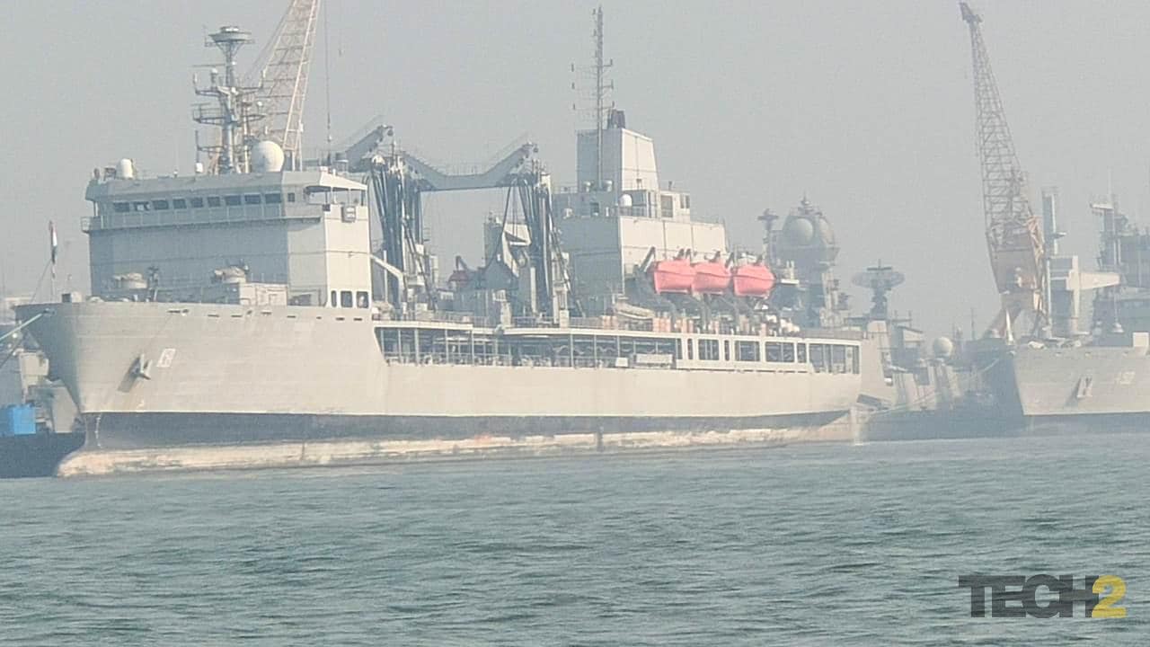 Indian Navy ships that were docked at Mazagon Dock, Mumbai. Image credit: Abigail Banerji 