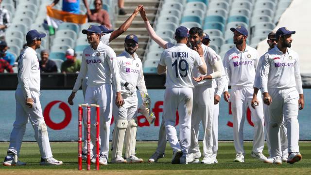India vs Australia: Ajinkya Rahane's captaincy, bowlers' show gets hosts out for 195; India 36/1 on Day 1 India vs Australia: Ajinkya Rahane's captaincy, bowlers' show gets hosts out for 195; India 36/1 on Day 1