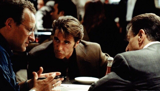 Michael Mann, Pacino and De Niro on the sets of Heat