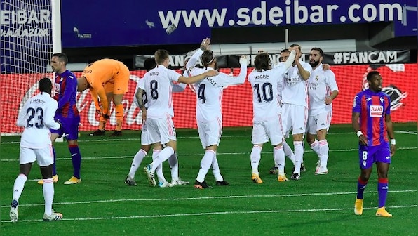 LaLiga: Real Madrid draw level with Atletico Madrid after 3-1 win over Eibar; Granada beat Real Betis