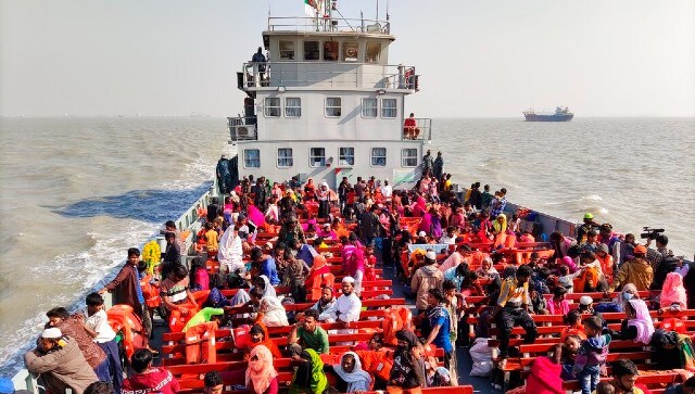 Bangladesh Navy ships take 1,804 Rohingya refugees to isolated island that surfaced 20 years ago