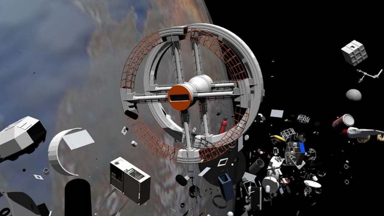 Artist illustration of the junk that exists in space. Image credit: Wikipedia